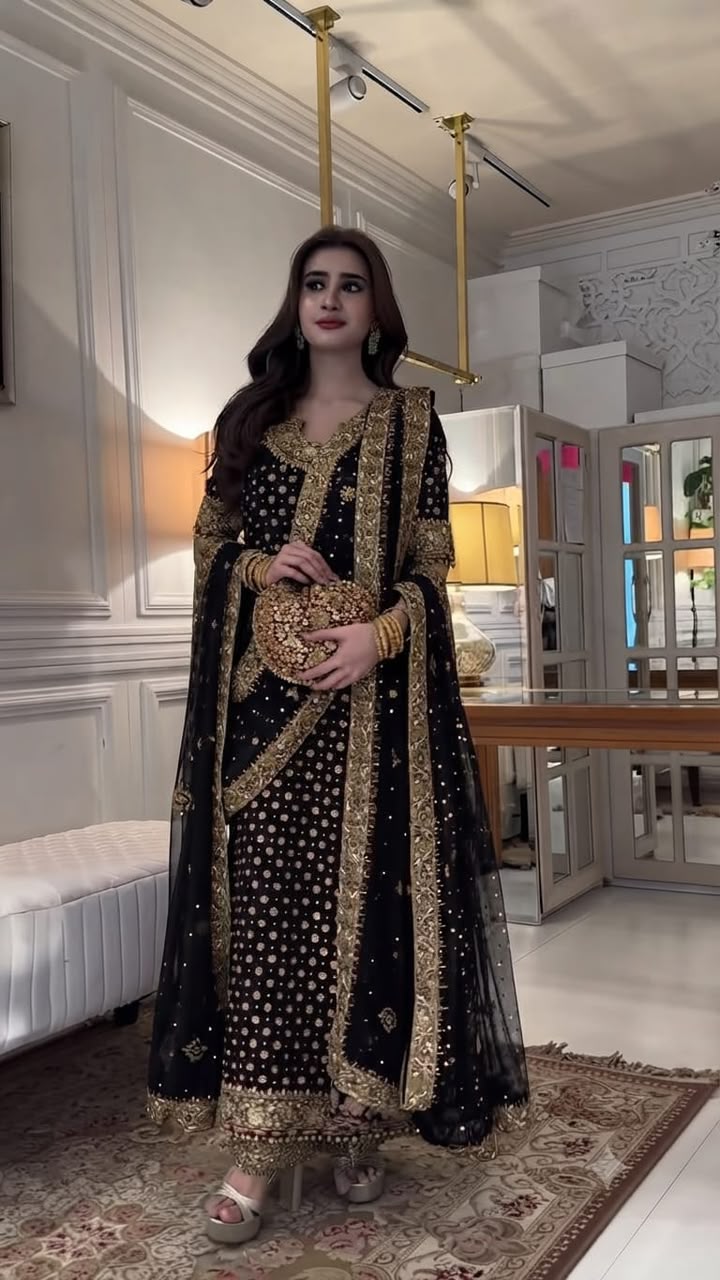 Haris Shakeel Aisha Magenta Addawork Formal 3-Piece Suit