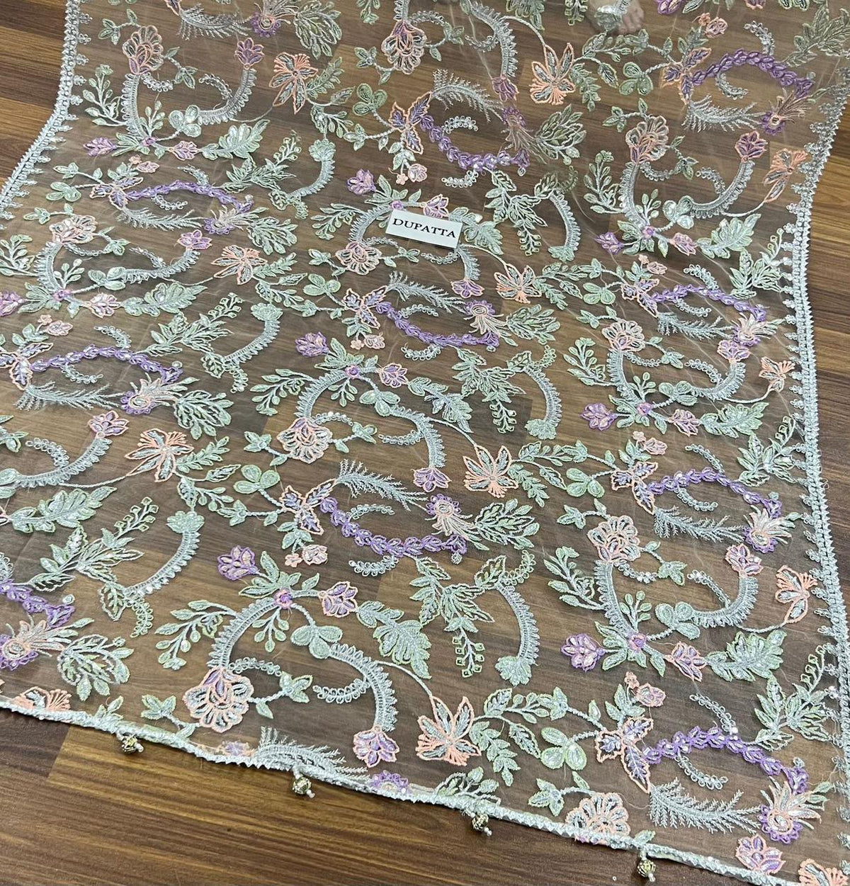 Zarif Luxury Embroidered Net Suit