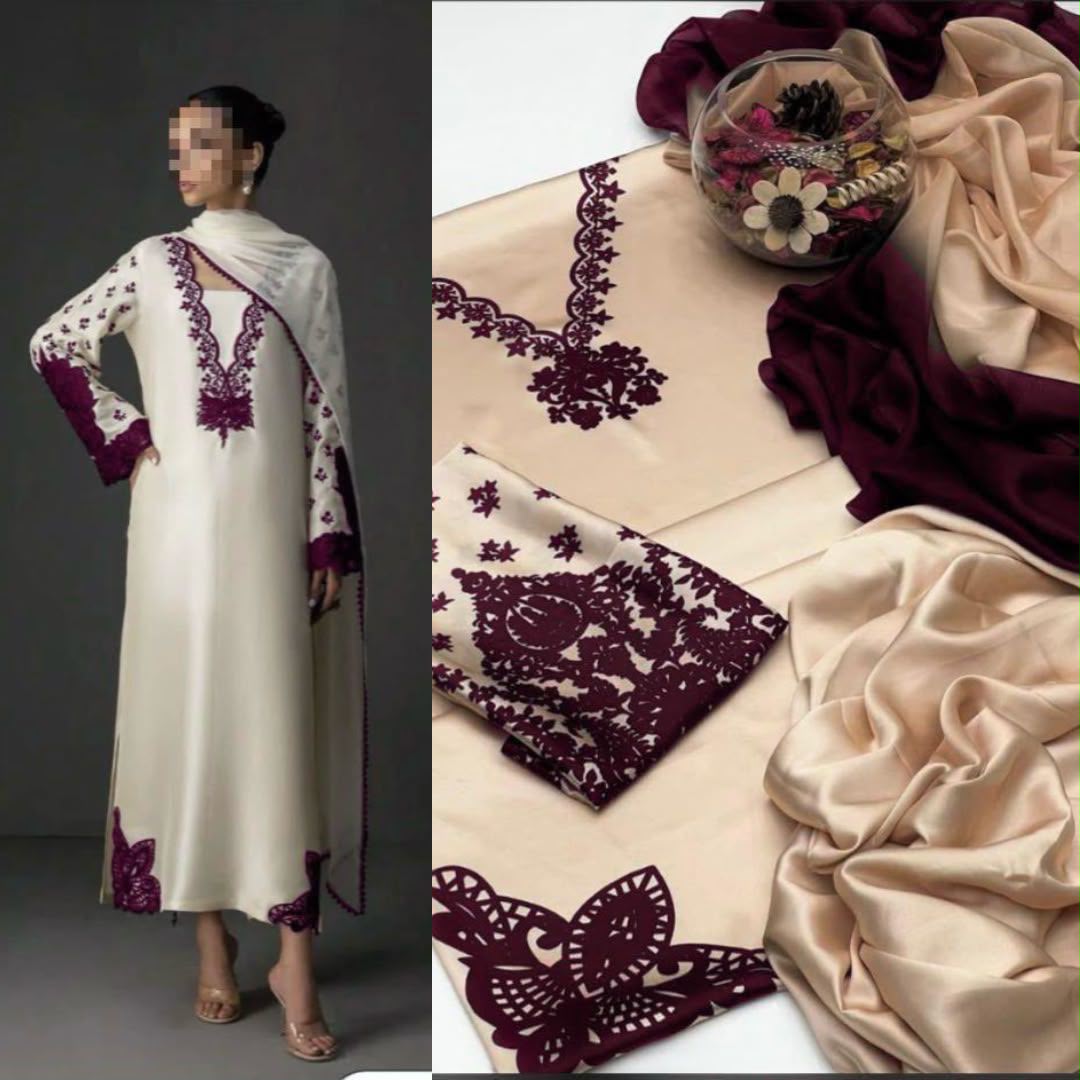 LULUSAR Digital Printed Shamooz Silk 3PC Unstitched Suit