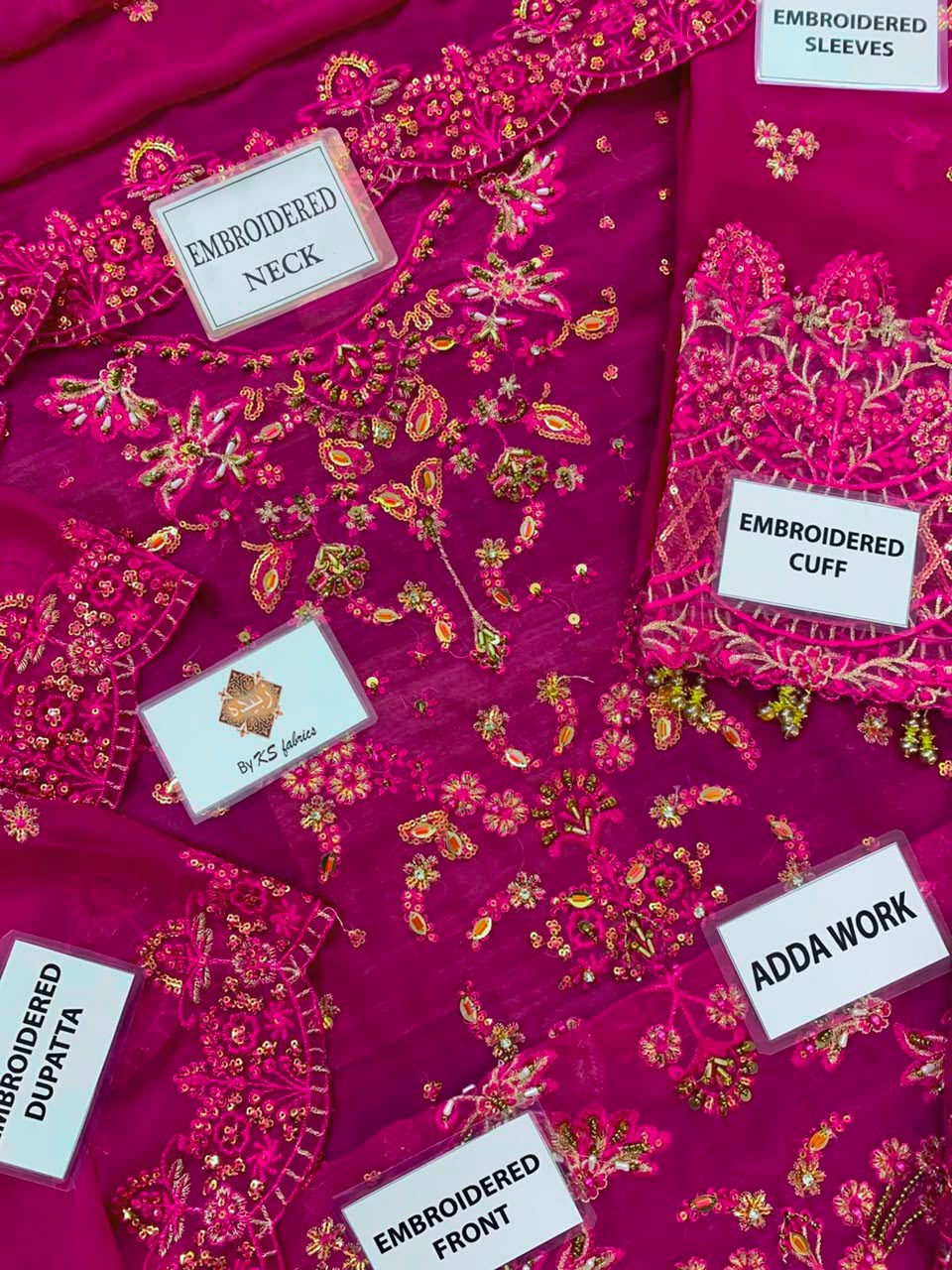 Emaan Adeel Luxury Embroidered Chiffon 3-Piece Suit