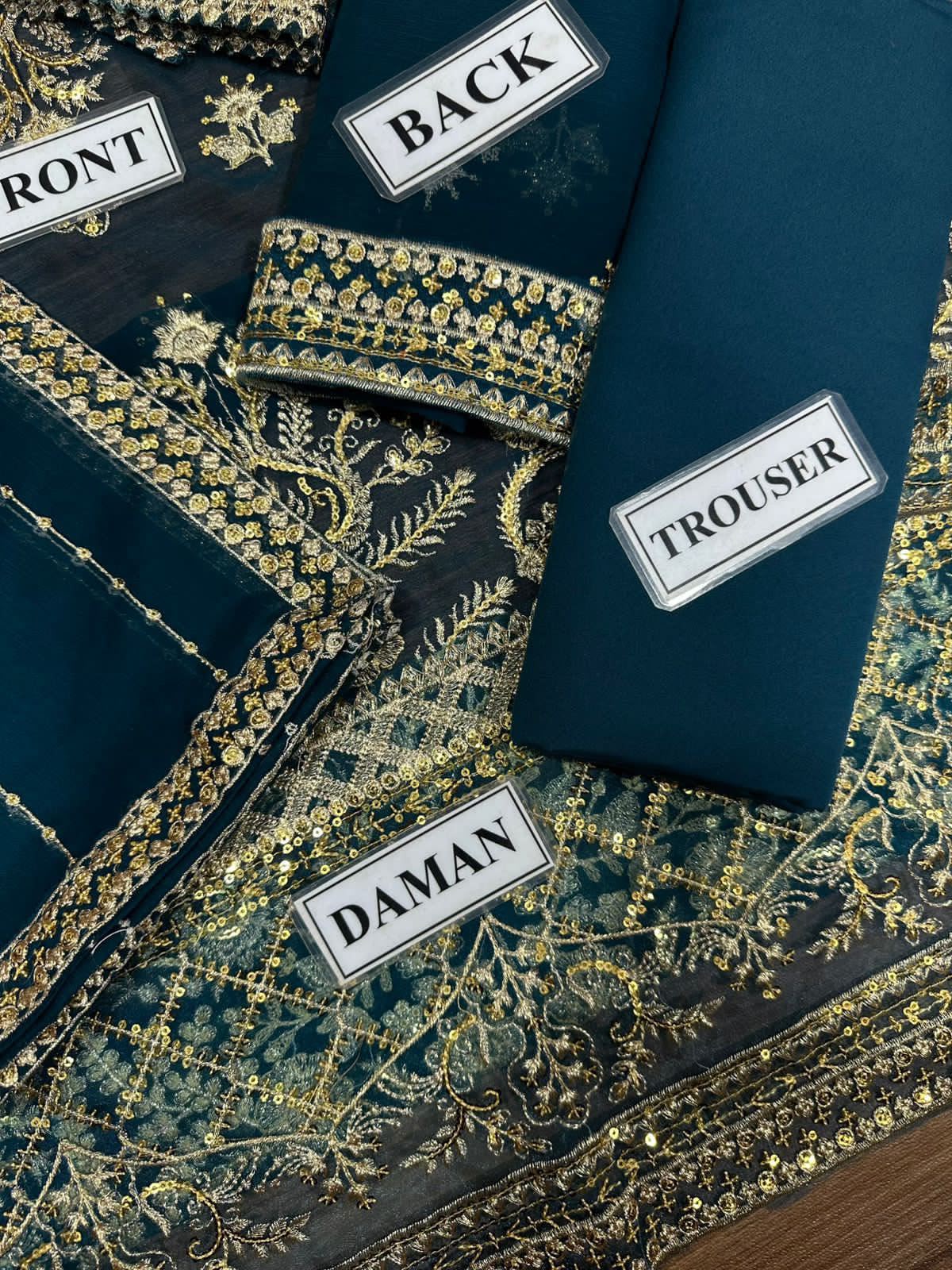 Asim Jofa Chiffon Embroidered 3PC Suit – Zari & Sequins