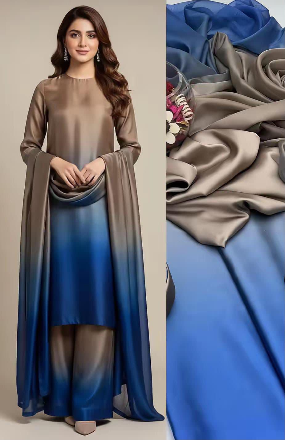 LULUSAR Digital Printed Shamooz Silk 3PC Unstitched Suit