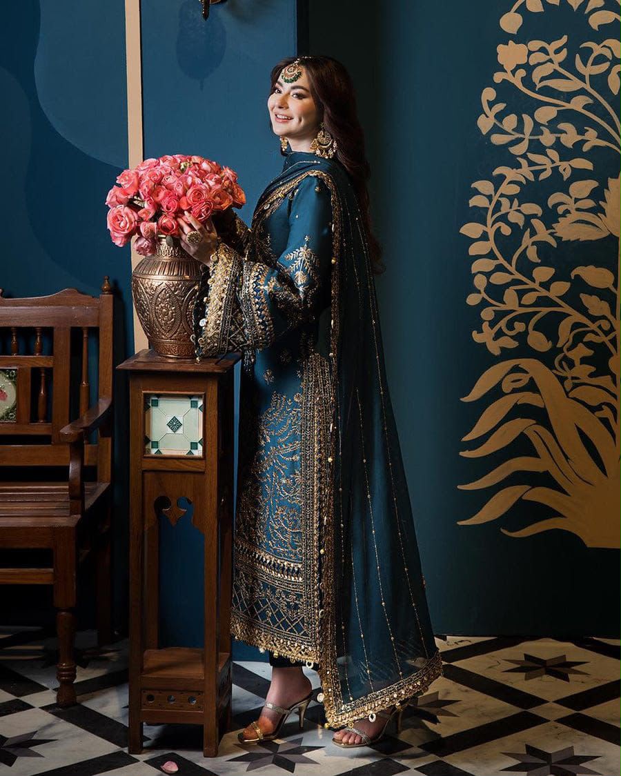 Asim Jofa Chiffon Embroidered 3PC Suit – Zari & Sequins