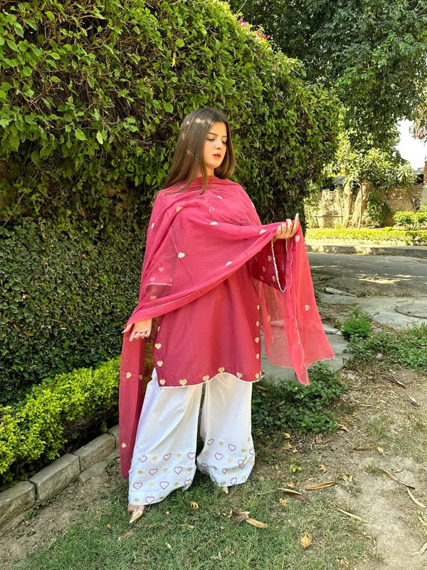 Pink Melody Stitched 3-Piece Lawn Outfit