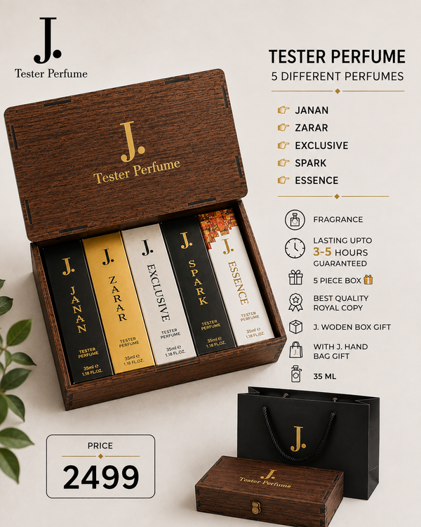 J. Tester Perfume Gift Set – 5 Piece Collection | 35ml Each
