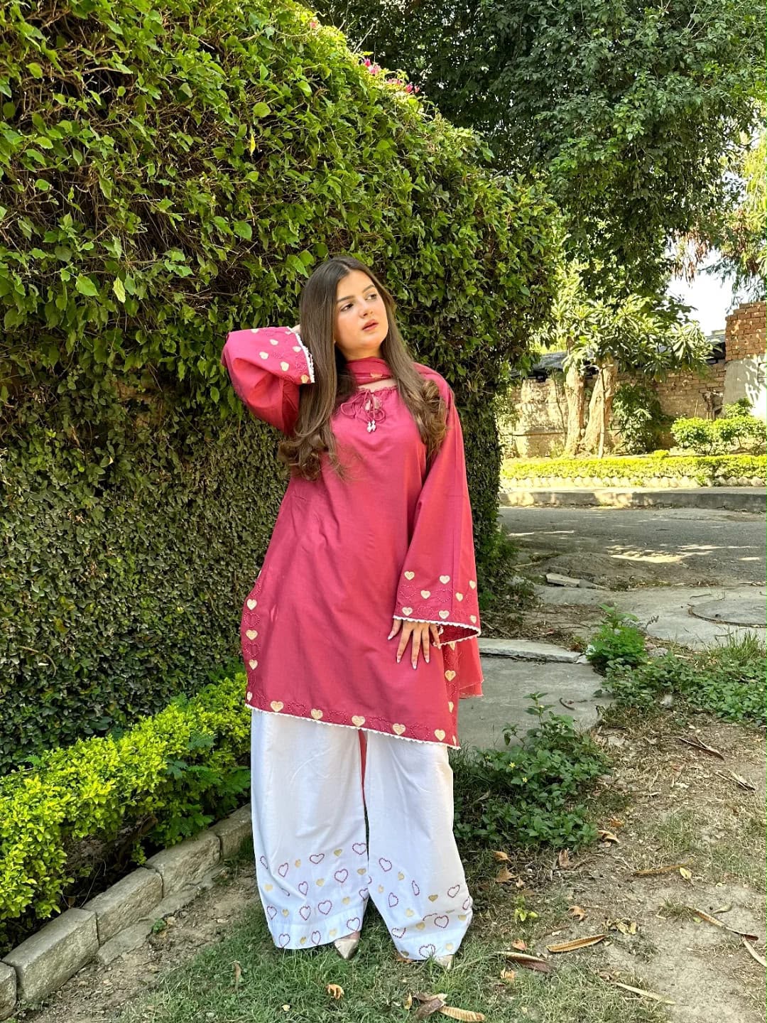 Pink Melody Stitched 3-Piece Lawn Outfit