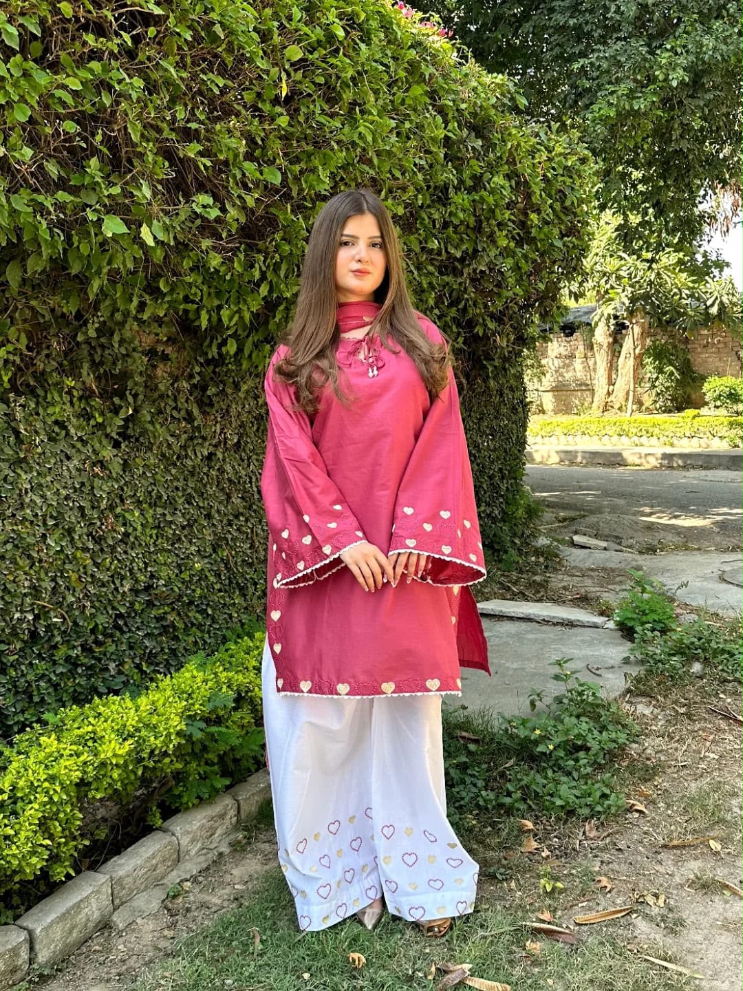 Pink Melody Stitched 3-Piece Lawn Outfit