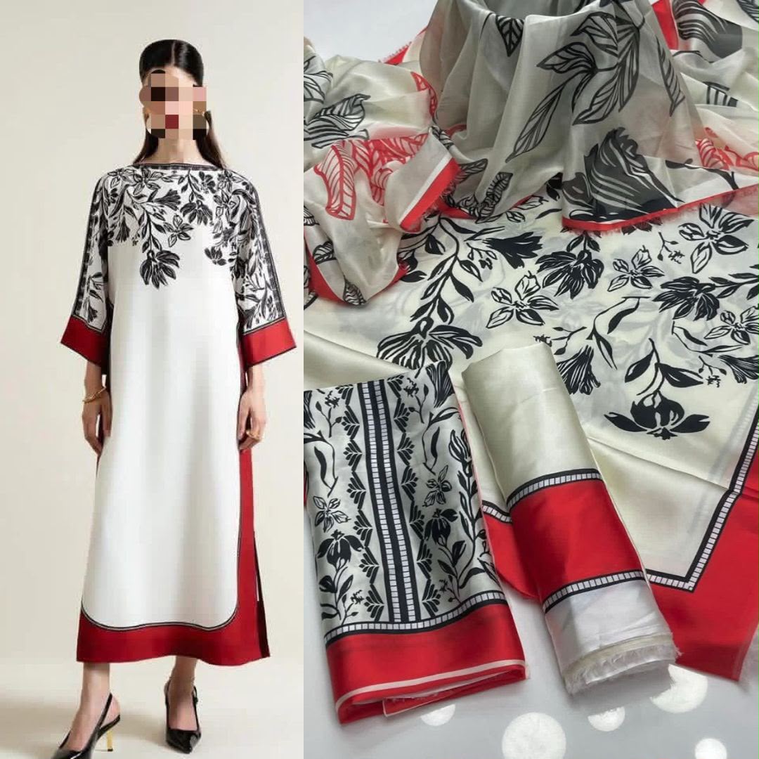 LULUSAR Digital Printed Shamooz Silk 3PC Unstitched Suit