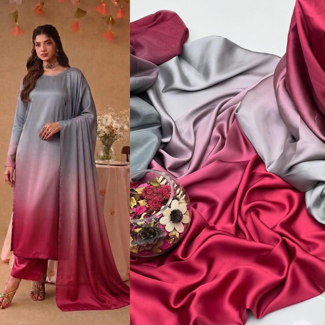 LULUSAR Digital Printed Shamooz Silk 3PC Unstitched Suit