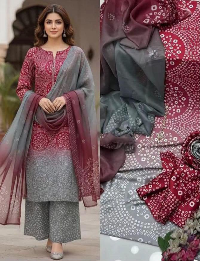 LULUSAR Digital Printed Shamooz Silk 3PC Unstitched Suit