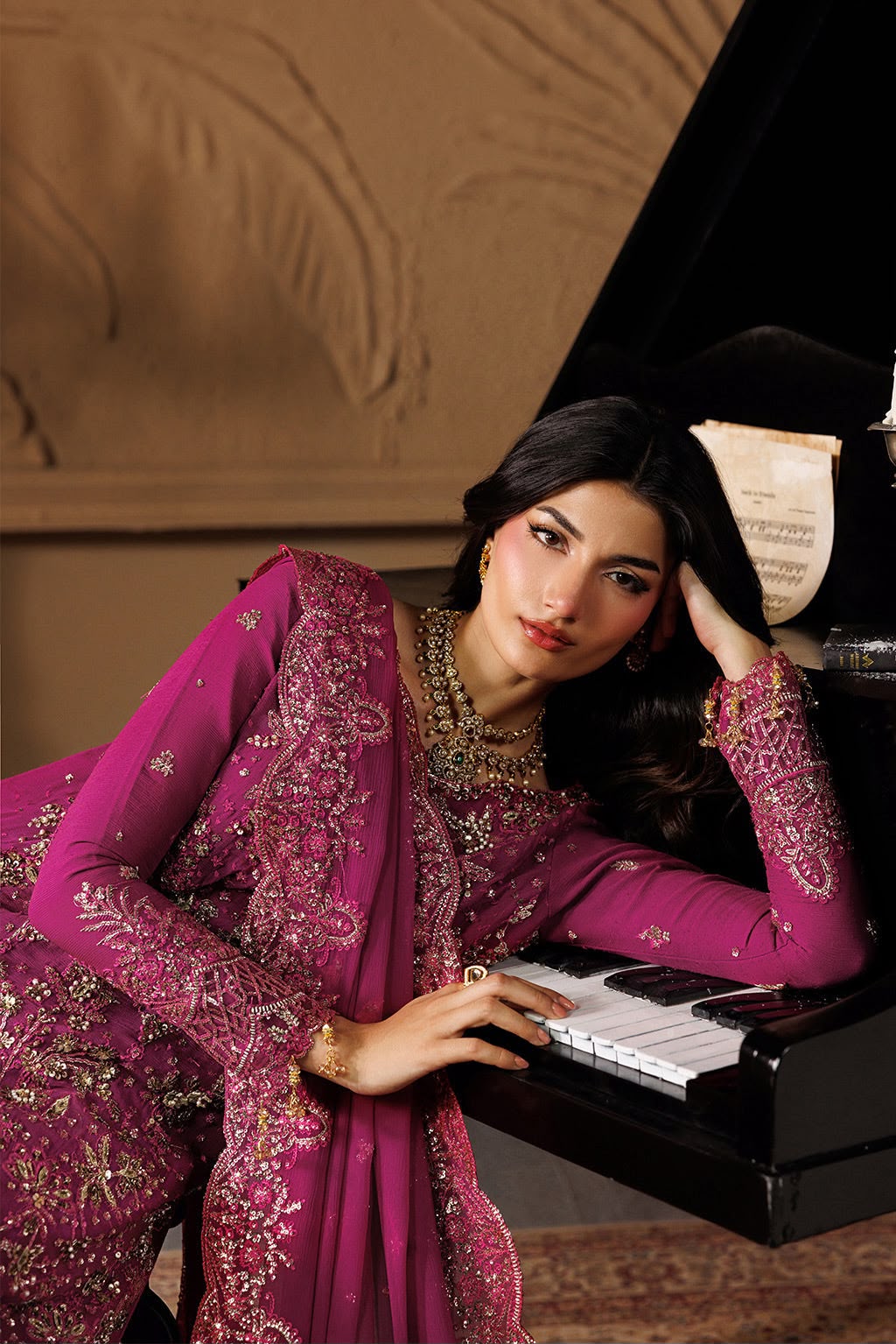 Emaan Adeel Luxury Embroidered Chiffon 3-Piece Suit