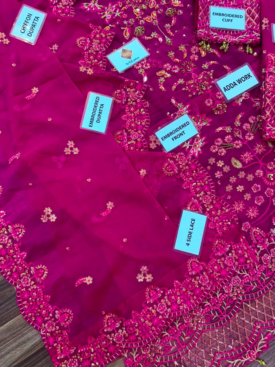 Emaan Adeel Luxury Embroidered Chiffon 3-Piece Suit