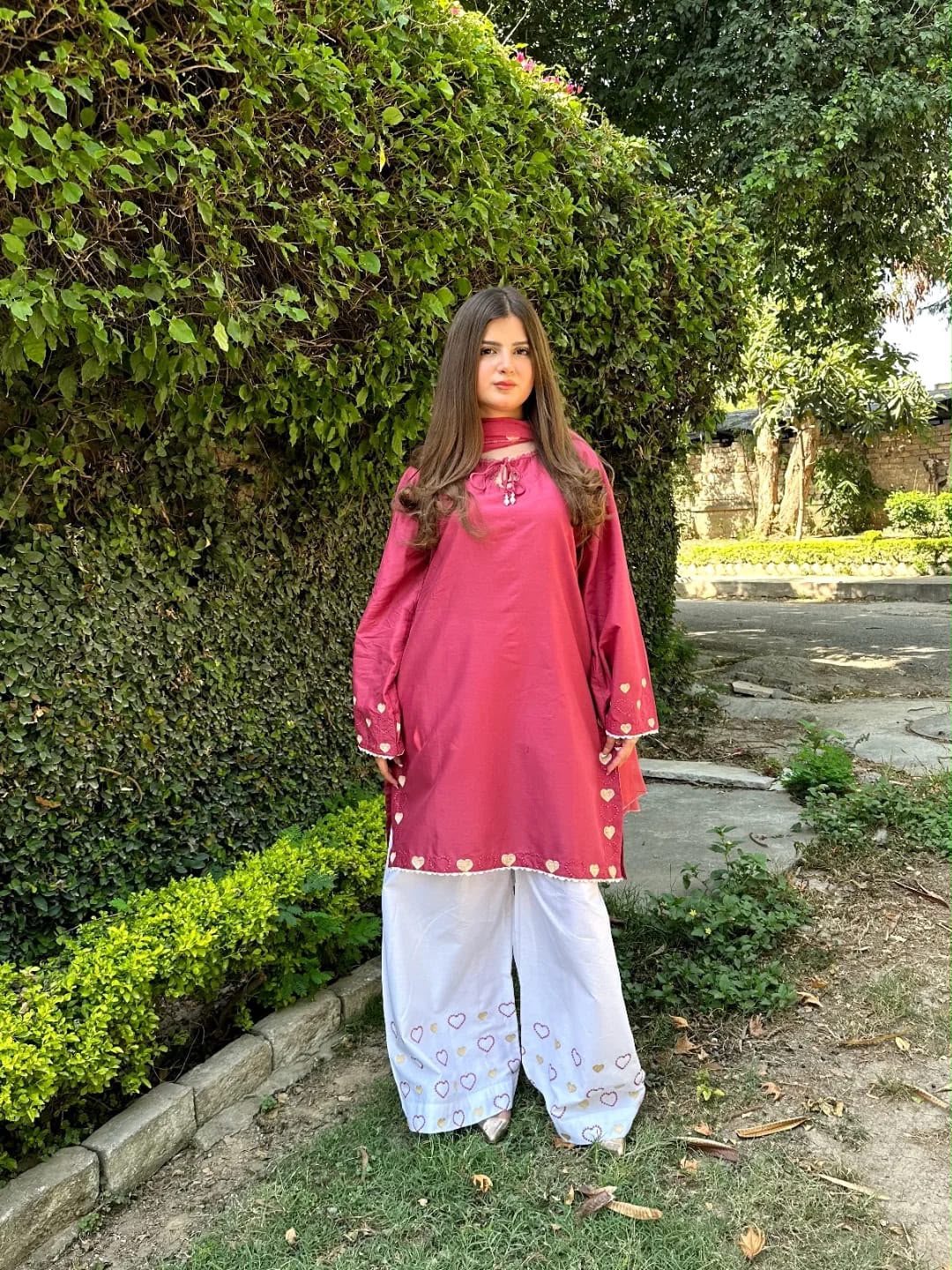 Pink Melody Stitched 3-Piece Lawn Outfit